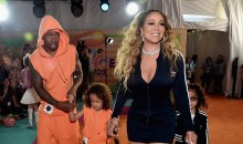 Mariah Carey, Nick Canon and twin sons Roc and Roe attend the Nickelodeon's 2017 Kids' Choice Awards at USC Galen Center on March 11, 2017 in Los Angeles, California. 