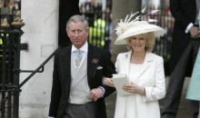 Prince Charles , the Prince of Wales, and Camilla, the Duchess of Cornwall leave the The Guildhall, Windsor after legally married on April 9, 2005.