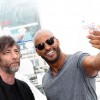 Neil Gaiman and Ricky Whittle of 