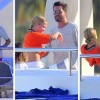 Scott Disick with Sofia Richie on a yacht