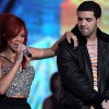 Rihanna and Drake performing on stage